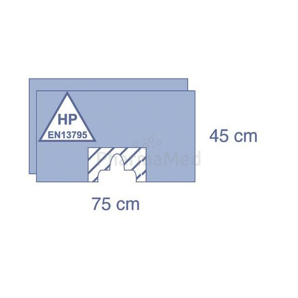 Champ de soins adhésifs MEDLINE arciformes 75x45cm - 160pc