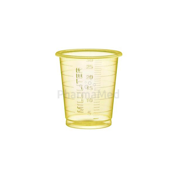 Godets hauts & étroits 30ml - jaune - 80pc