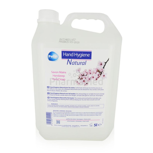 Savon mains liquide rose parf. cerise - 5L