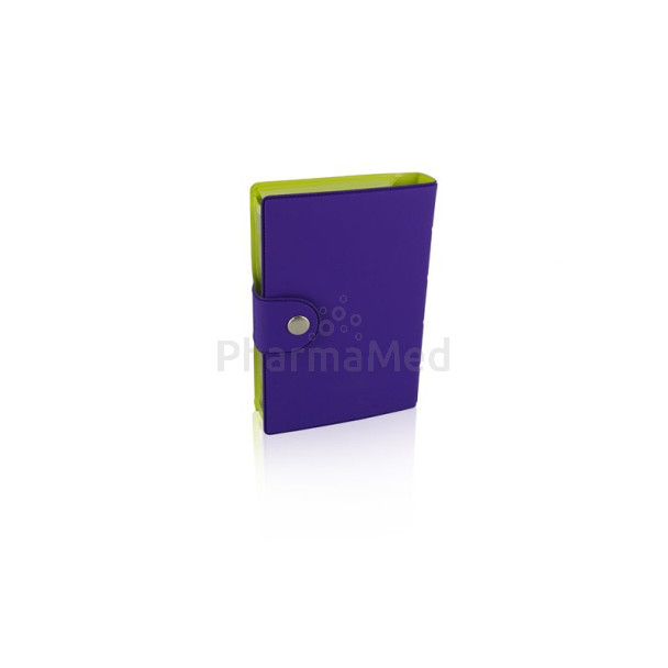 MEDIDOS pilulier hebdomadaire FR - Mauve/lime - 1pc