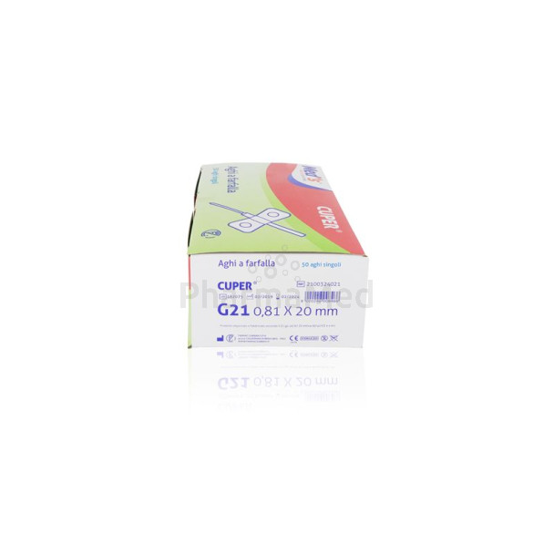 Aiguilles à ailettes FARMAC - 21g vert - 50pc
