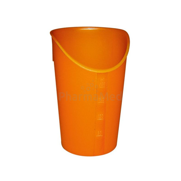 Gobelet avec découpe pour le nez 237ml Orange - 1pc