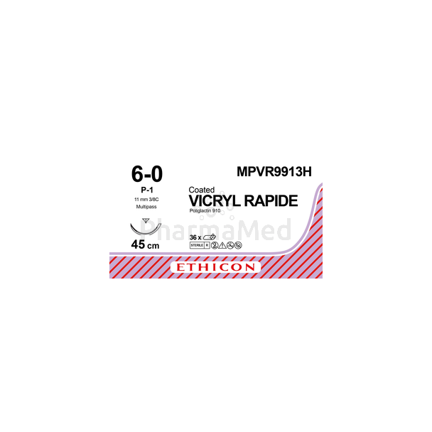 Vicryl rapide 6/0 MPVR9913H P-1 11mm 45cm - 36fils