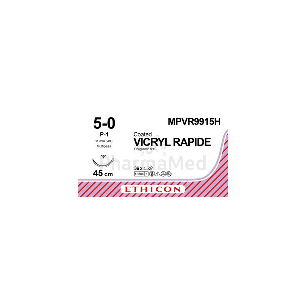 VICRYL RAPIDE 5/0 MPVR9915H 45cm P-1 prime /36fils