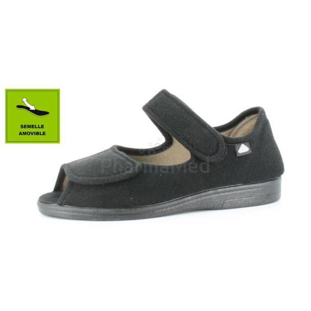 Pantoufles ORTHO COTON Noir - 45