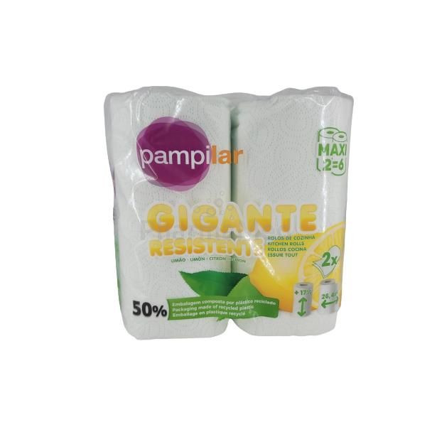 PAMPILAR Essuie tout maxi 2 plis parfum citron - 2rlx