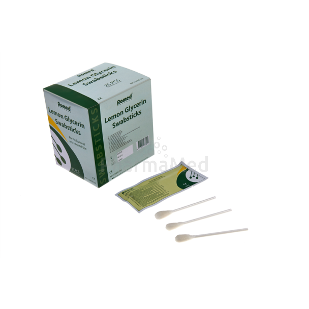 Bâtonnets glycérinés parfum citron - lemon glycerine swab - 25x3pc