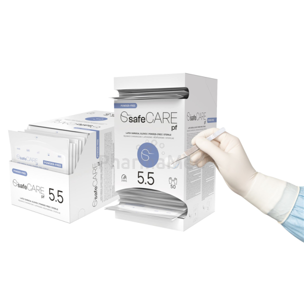 Gants de chirurgie en latex stériles SafeCare pf sans poudre - T7