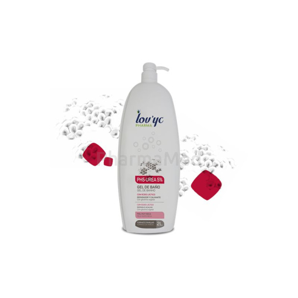 LOV'YC Gel douche - PH5 Urée 5% - 2L + pompe