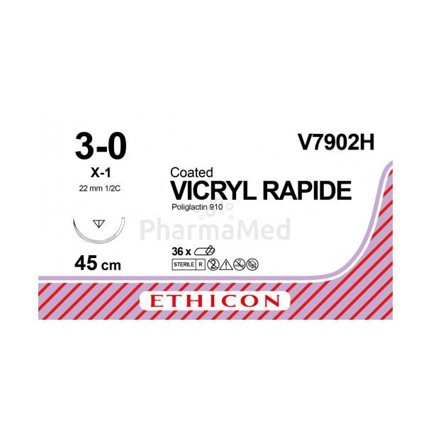 VICRYL RAPID 3/0 Coated V7902H X-1 45cm - 36fils