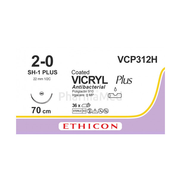 VICRYL PLUS 2/0 VCP312H SH-1 70cm - 36fils