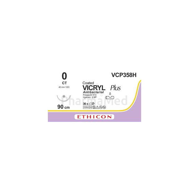 VICRYL PLUS 0 VCP358H CT 90cm - 36fils
