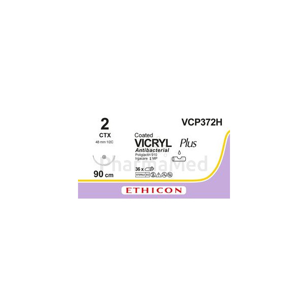 VICRYL PLUS 2 VCP372H CTX 90cm - 36fils