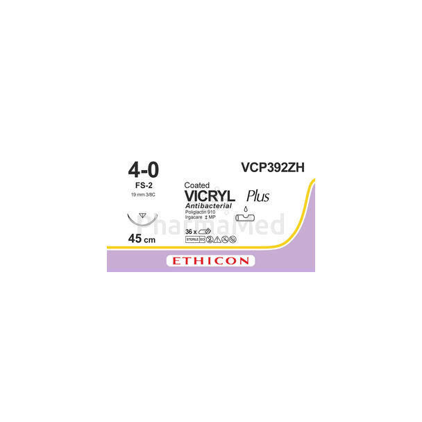 VICRYL+ 4/0 Coated VCP392ZH FS-2 45cm - 36fils