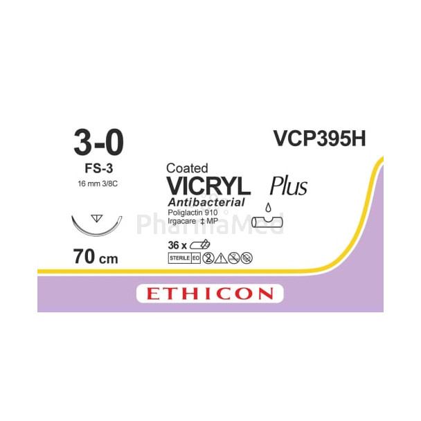 VICRYL PLUS 3/0 VCP395H FS-3 70cm - 36fils
