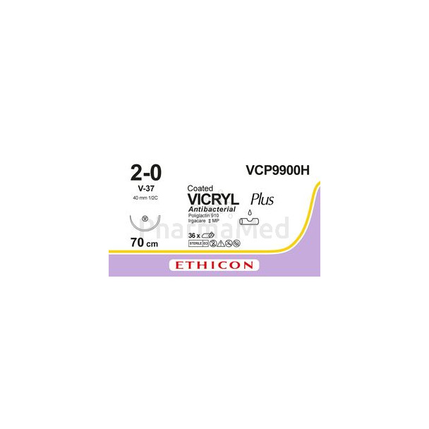 VICRYL PLUS 2/0 VCP9900H V-37 70cm - 36fils