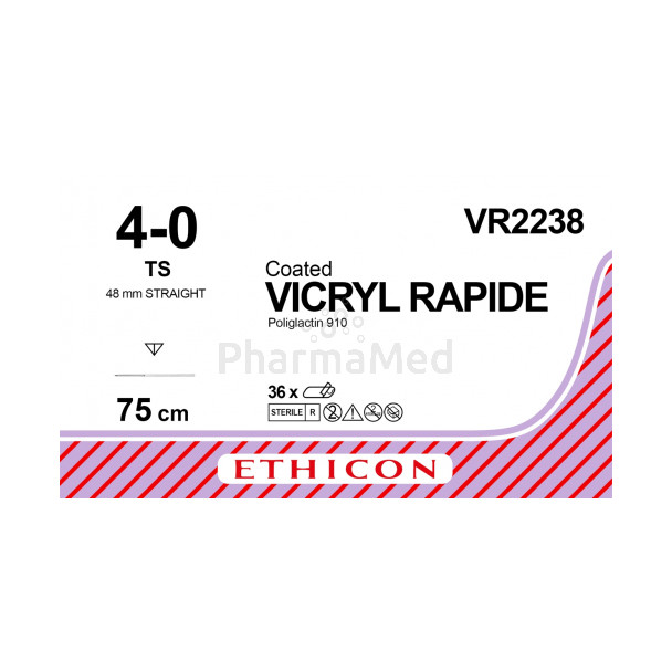 VICRYL RAPID 4/0 VR2238 TS 75cm - 36fils