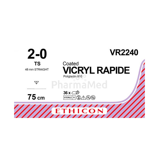 VICRYL RAPID 2/0 VR2240 TS 75cm - 36fils