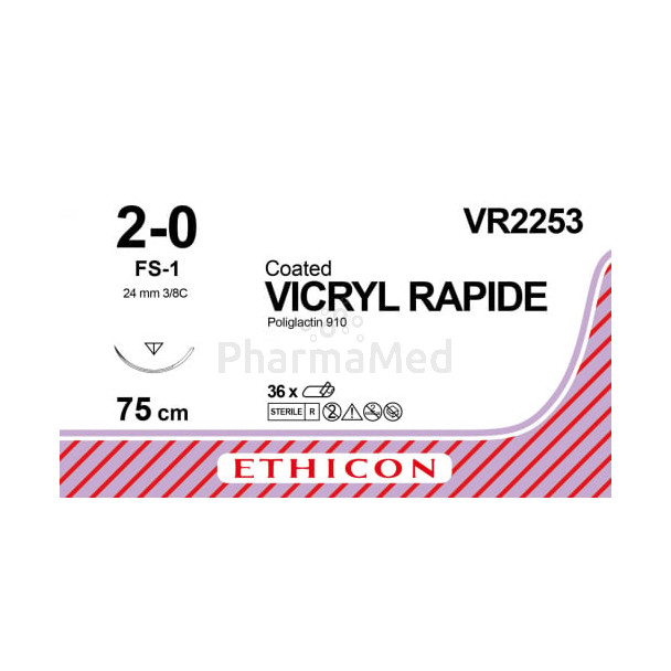 VICRYL RAPID 2/0 VR2253 FS-1 75cm - 36fils