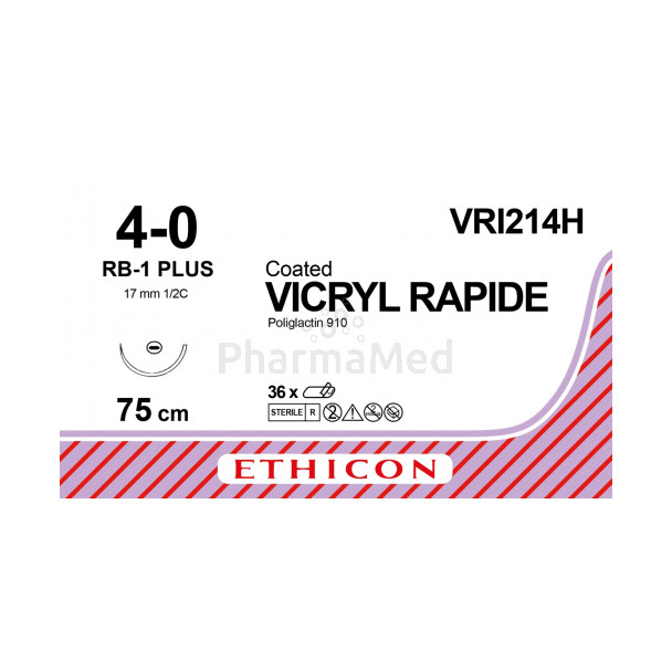 VICRYL RAPID 4/0 VRI214H RB-1 75cm - 36fils