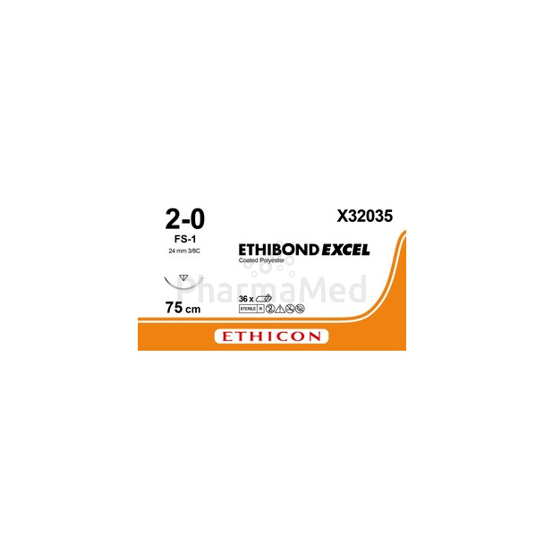 ETHIBOND EXCEL 2/0 X32035 1xFS-1 75cm - 36fils