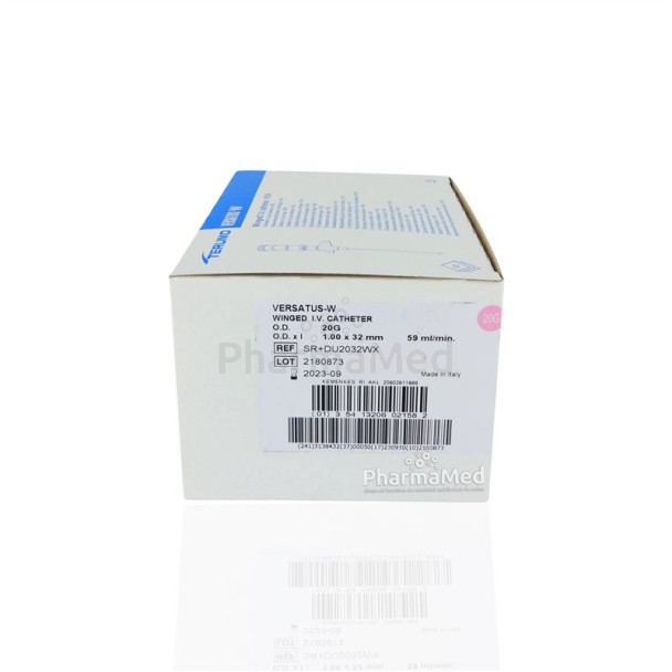 VERSATUS cathéter court à ailettes rose 20G - 32x1mm - 50pcs