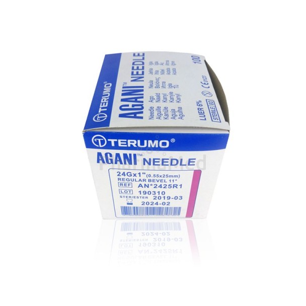 Naalden TERUMO 24G1   (0,55x25mm) ....(100st)