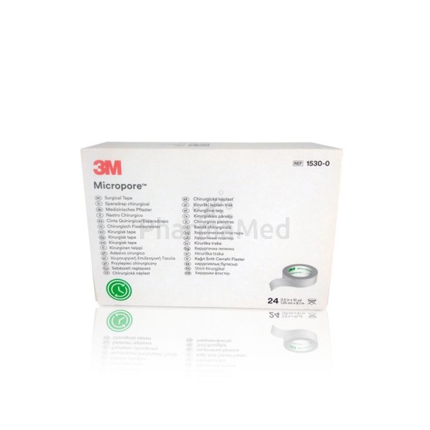 MICROPORE sparadraps microporeux - 9,14mx1,25cm - 24 rouleaux
