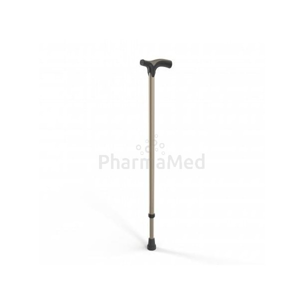 Canne 4POP en alu - poignée bi-matière - Réglable - Bronze