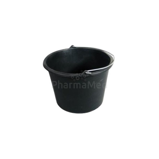 Seau gradué 12L plastique lourd noir - 1pc