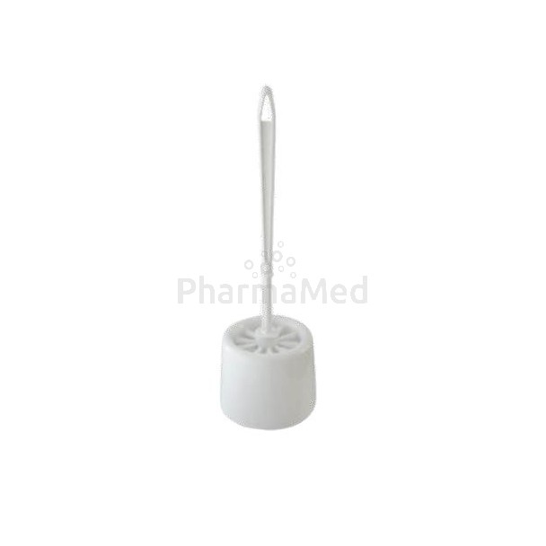 Brosse wc + support - modèle rond - 1pc