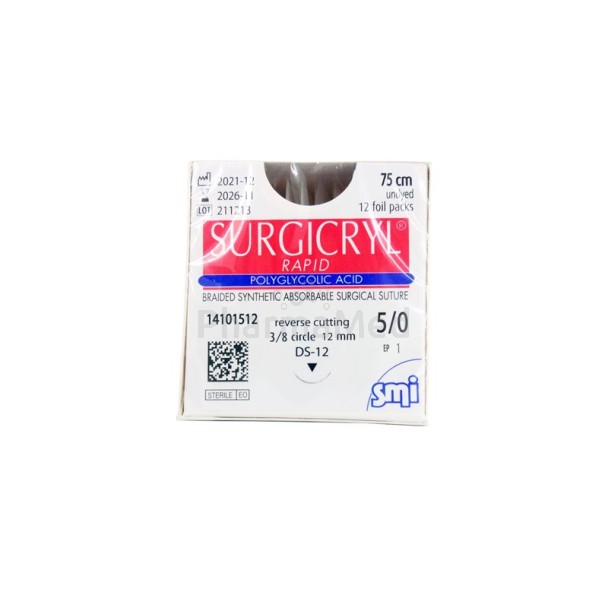 SURGICRYL Rapid 5/0 12mm 1.0 75cm - 12draden