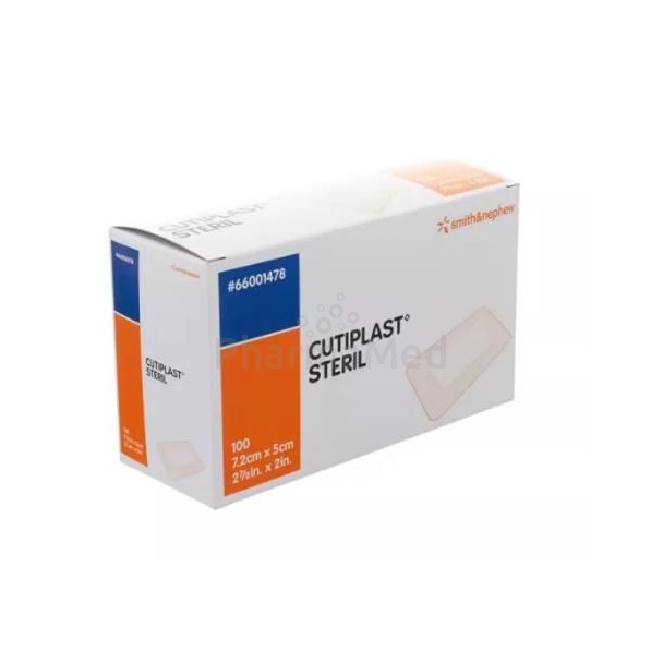 CUTIPLAST pansement stérile - 1478 - 7,2x5cm - 100pc