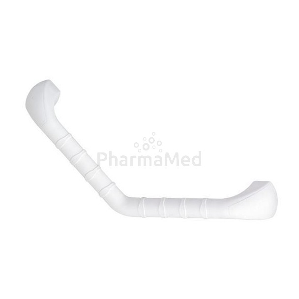 Barre d'appui courbée avec stries antidérap. - 40cm