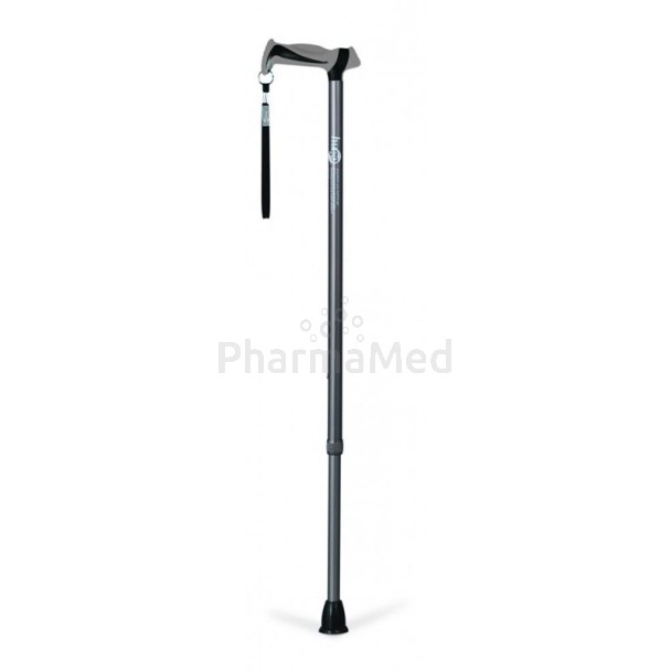 Canne à poignée derby réglable 71-99cm grise