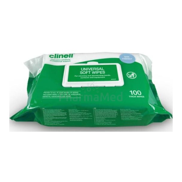 CLINELL lingettes désinfect. nettoy. (100pc)