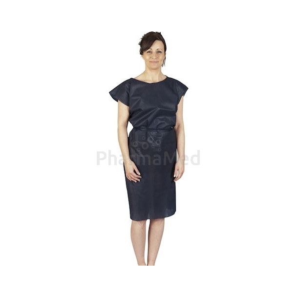 Chemise d'opéré opaque ss manche bleu nuit L (10x10pc)