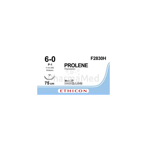 PROLENE USP6/0F2830H P-1 3/8c MP 75cm - 36draden