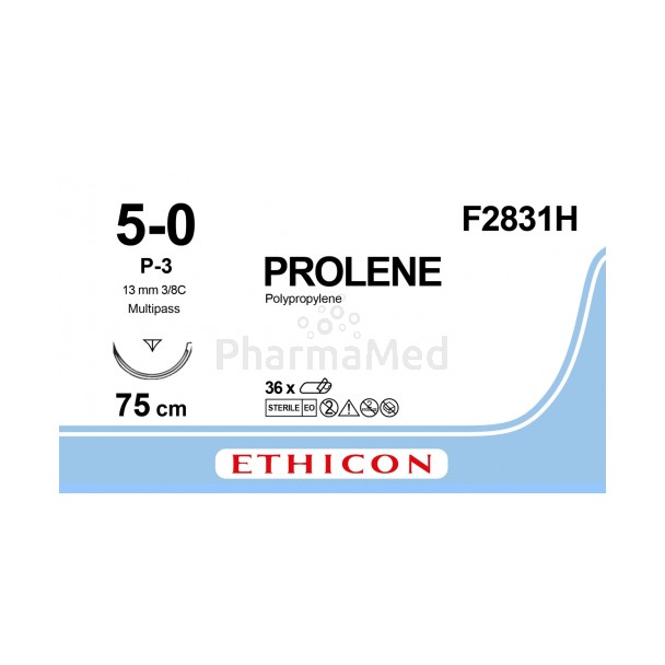 ETHICON PROLENE 5/0 F2831H P3 70cm - 36draden