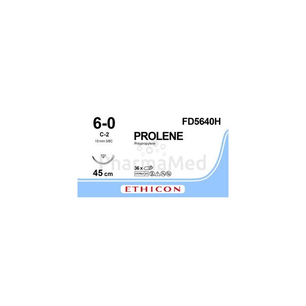 PROLENE 6/0 FD5640H 45cm C-2 13mm Bleu - 36fils