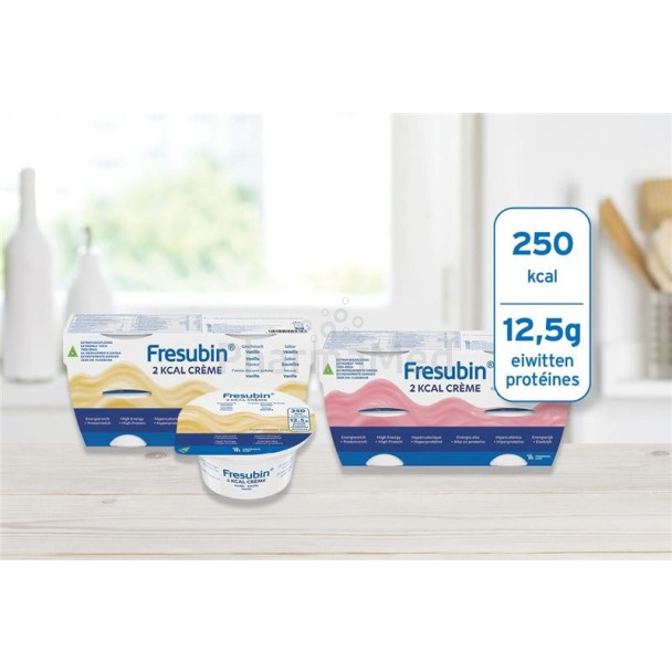 Fresubin 2 kcal roomdessert - Praliné - 4x125gr - Praliné - 4x125gr