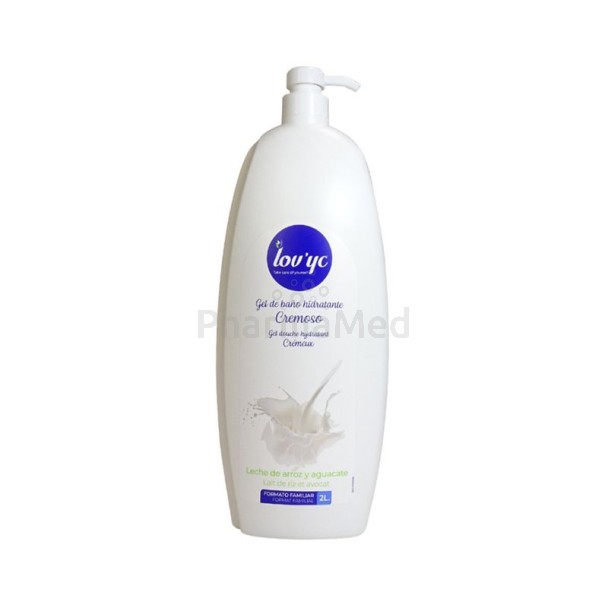 LOV'YC Gel douche lait de riz et avocat - 2L + pompe