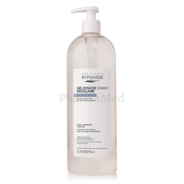 Gel douche BYPHASSE Surgras peaux sèches - 1L