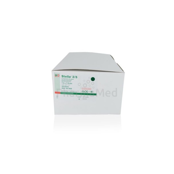 Compresses gaze ST L&R 3/5 7½x7½cm - 55x5pc