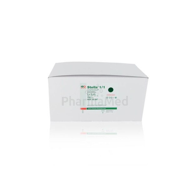Compresses gaze ST L&R 1/1 5x5cm - 100x1pc