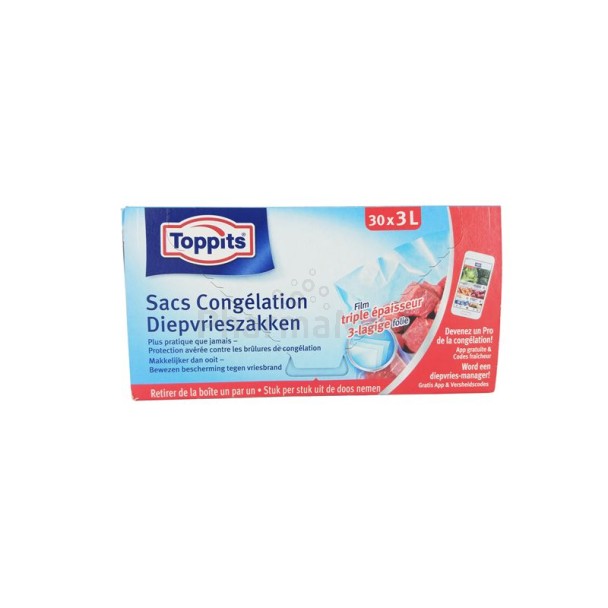 Diepvrieszakjes 3L 25x32cm ............(30st)