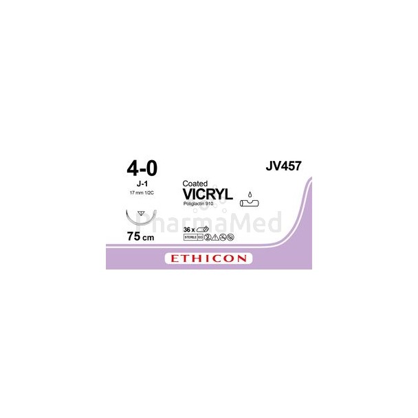 VICRYL 4/0 JV457 J-1 1/2C 17cm 70cm - 36draden