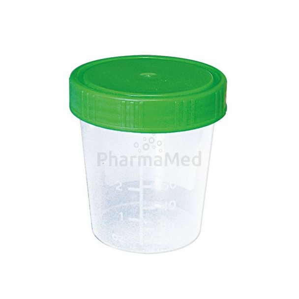 Pot à urine 100/125ml + couvercle vert - 500pcs