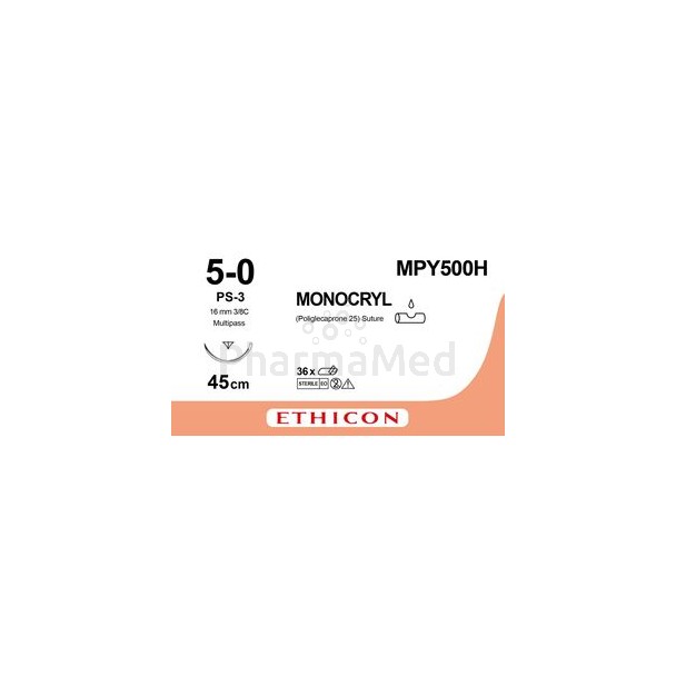 MONOCRYL 5/0 MULTI MPY500H 3-8 42cm - 36draden