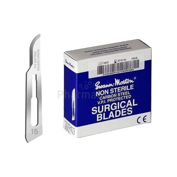 Lames bistouri Non stérile S&M - N°15 - 100pc